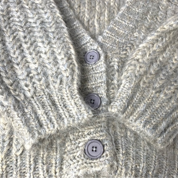 REMAIN BIRGER CHRISTENSEN Luna Cable-Knit Cardigan in Pearl Blue - Picture 14 of 14